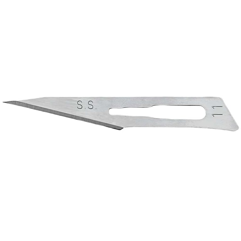Valdent USA #11 Sterile Surgical Blades, Stainless Steel, Box of 100 Blades. High carbon steel