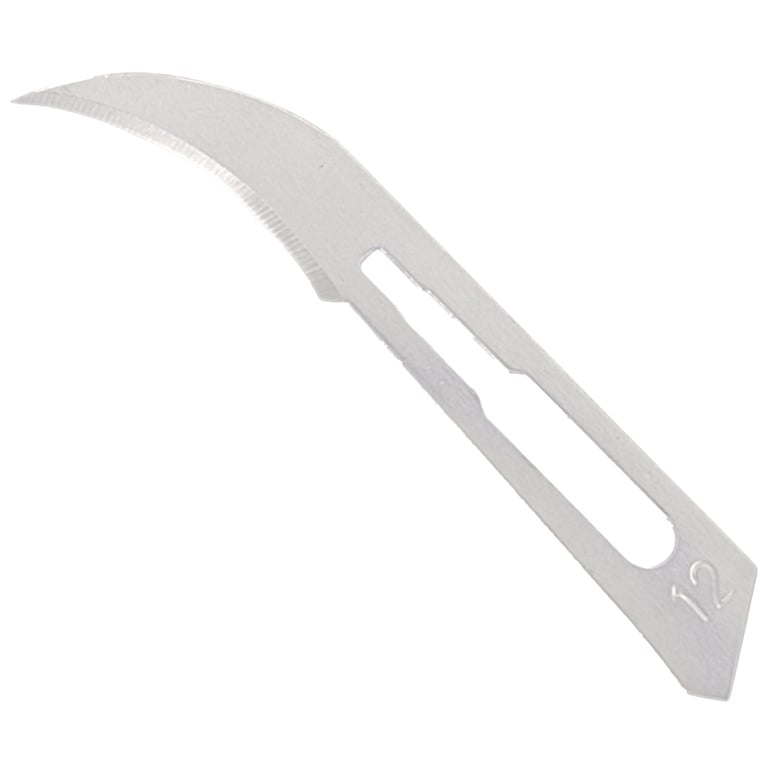 Valdent USA #12 Sterile Surgical Blades, Stainless Steel, Box of 100 Blades. High carbon steel