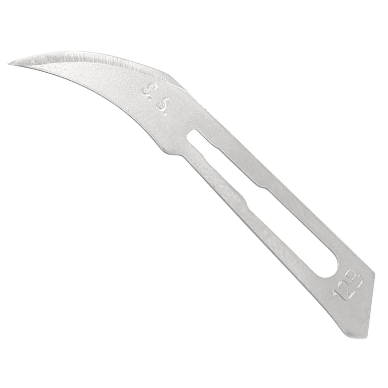 Valdent USA #12B Sterile Surgical Blades, Stainless Steel, Box of 100 Blades. High carbon steel