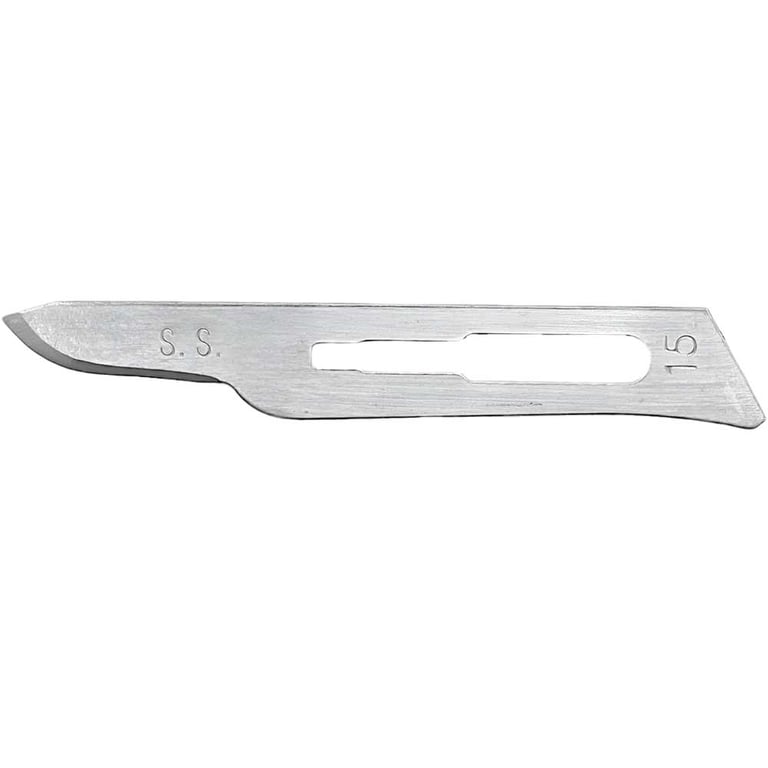 Valdent USA #15 Sterile Surgical Blades, Stainless Steel, Box of 100 Blades. High carbon steel