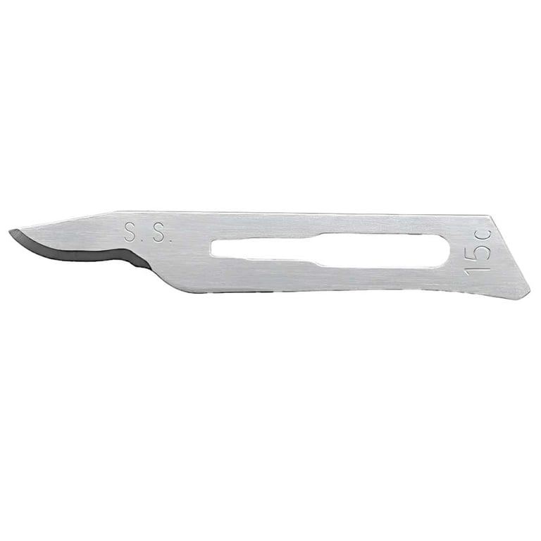 Valdent USA #15C Sterile Surgical Blades, Stainless Steel, Box of 100 Blades. High carbon steel