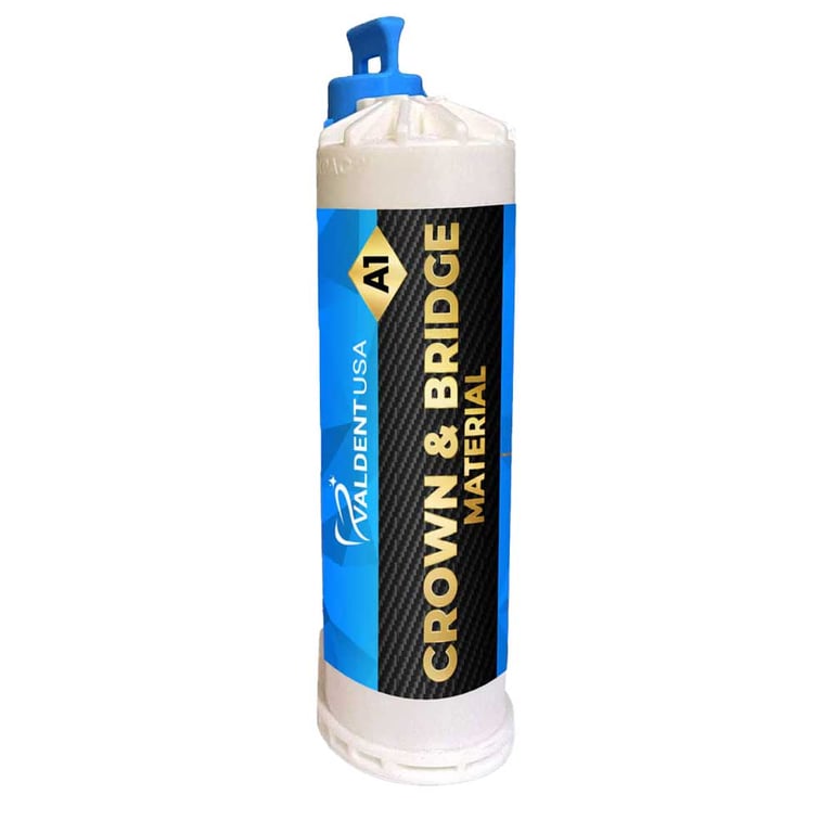 Valdent USA Temporary Crown & Bridge Material, A1 Shade (10:1), 50 mL Cartridge, 1/Pk. Working