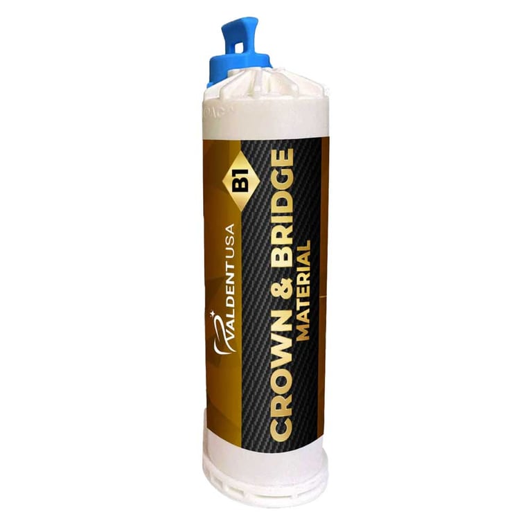 Valdent USA Temporary Crown & Bridge Material, B1 Shade (10:1), 50 mL Cartridge, 1/Pk. Working