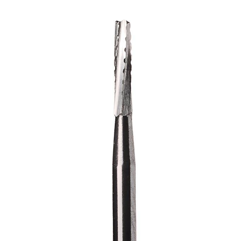 Valdent USA FG #701 SL (Surgical Length) Taper Fissure Crosscut Carbide Burs, 100/Pk. Features
