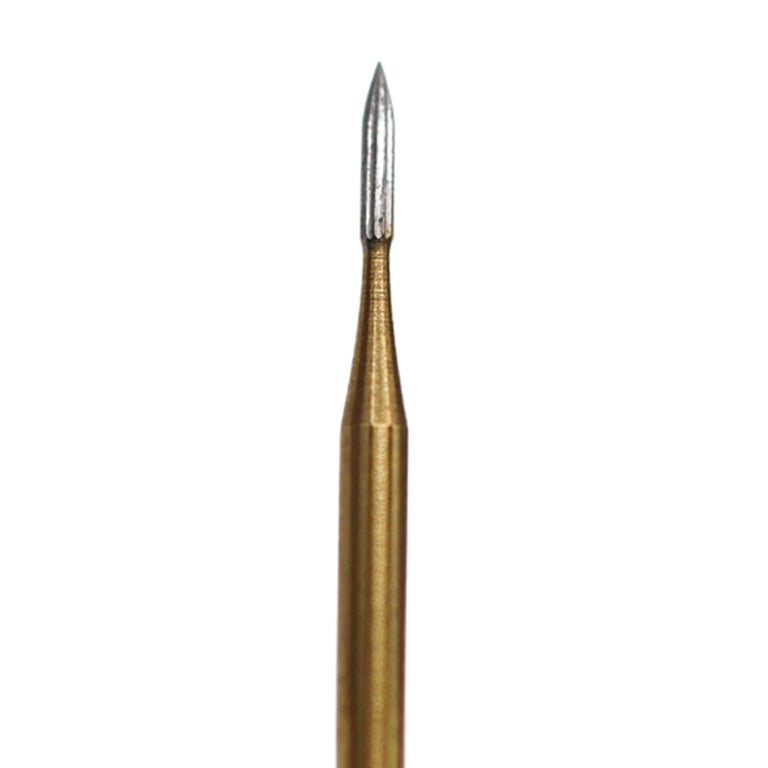 Valdent USA FG #7404 Needle Shaped Carbide Burs, 100/Pk. Features high-density burs made