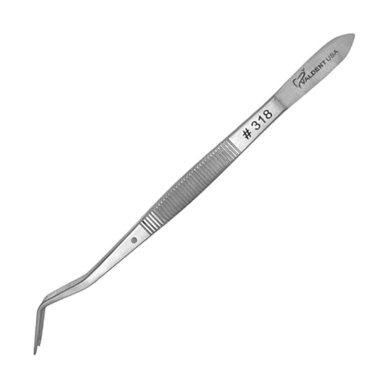 Valdent USA #318 Stainless Steel Meriam Plier, 6.25" Serrated, Tip, 1/Pk. High carbon Material