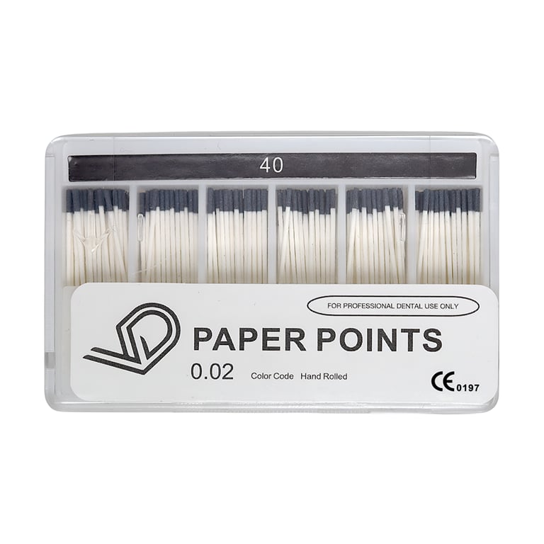 Valdent USA Absorbent Paper Points, #40, Taper Size 0.02, 100/Pk