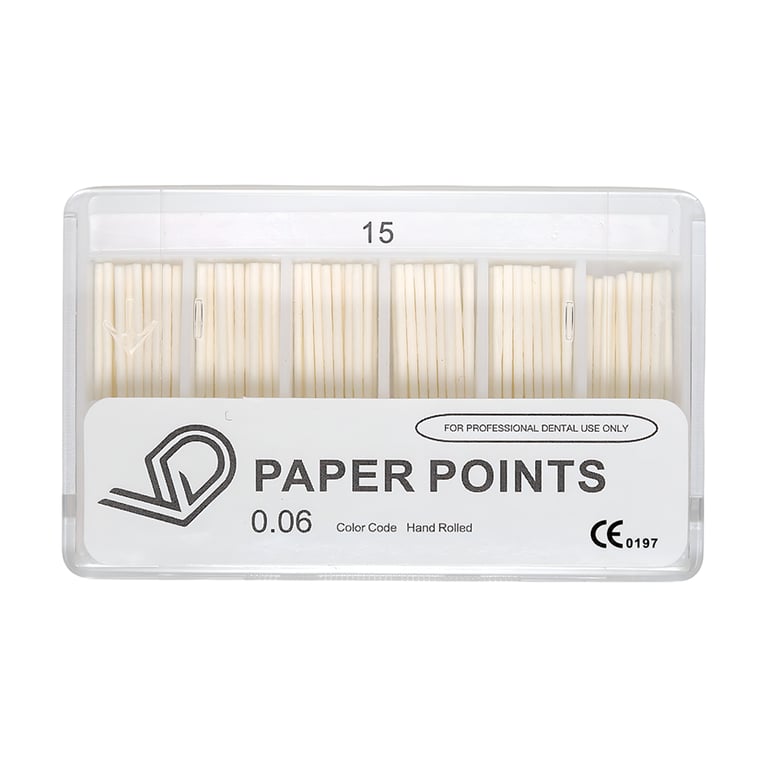 Valdent USA Absorbent Paper Points, #15, Taper Size 0.06, 100/Pk