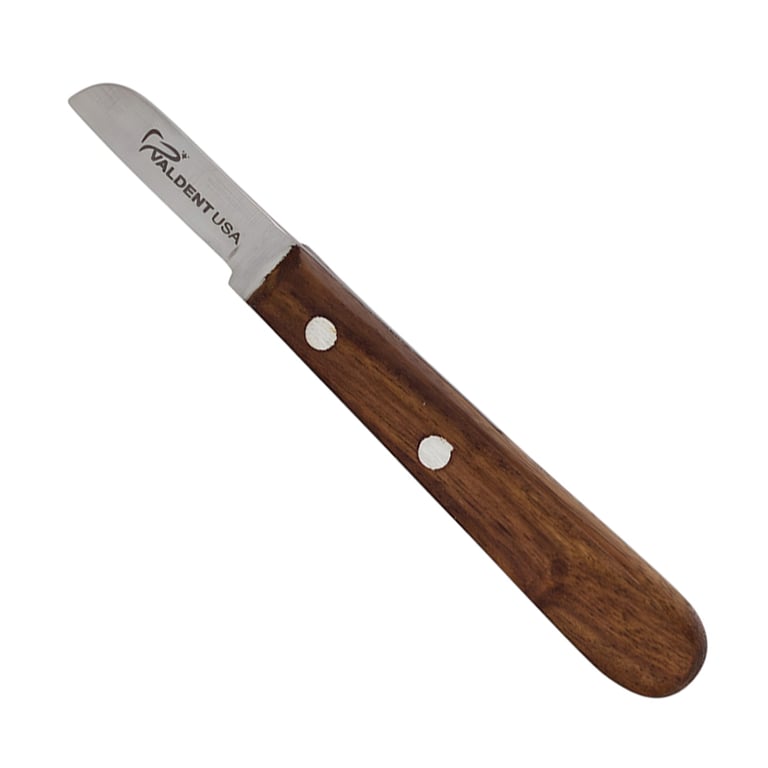 Valdent USA #7R Sharp Edged Plaster Knife, 1/Pk. Stainless steel blade and flat, wooden handle