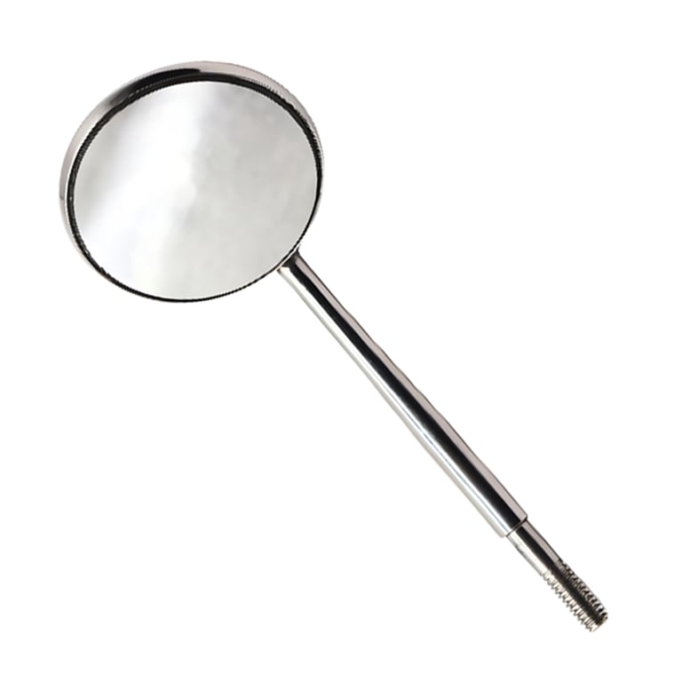 Valdent USA #5 Stainless Steel Mouth Mirror Head, Cone Socket, 12/Pk. Rhodium coated, scratch