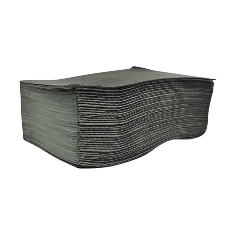 Valdent USA 13" x 18" Patient Bibs, 2-Ply Paper/1-Ply Poly, Black, 500/Pk