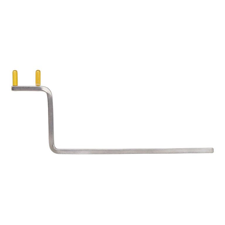 Valdent USA X-Ray Posterior Positioning Arm, Yellow Prongs, Single Arm. Stainless steel