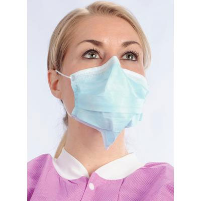 ArchAway Double-Seal Earloop Masks - SKY BLUE 50/Bx. Plastic wire across middle section of masks