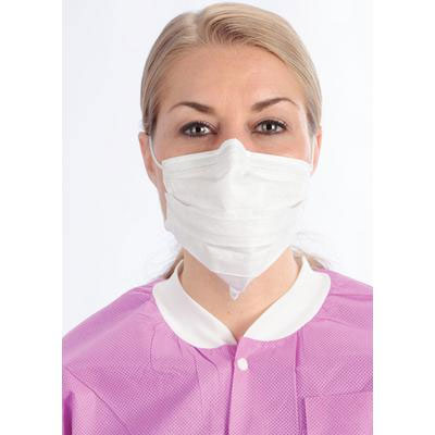 ArchAway Double-Seal Earloop Masks - WHITE. Single Box, 50/Bx. Plastic wire across middle section
