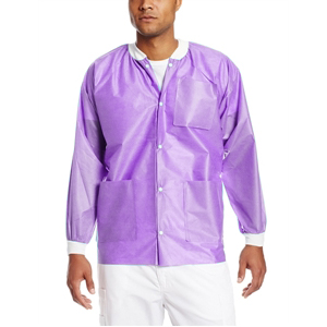 Easy-Breathe Jackets - Purple, Large 10/Pk. Light-Weight, Made of 3-Layer SMS fabrics, Breathable