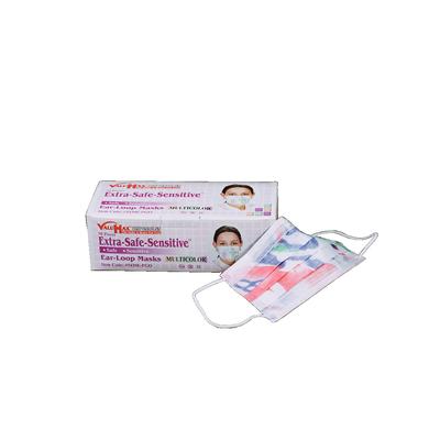 Extra-Safe Sensitive Earloop Mask - Multicolor, PFE 99.7% at 0.1 micron and BFE 99.5% at 2.7