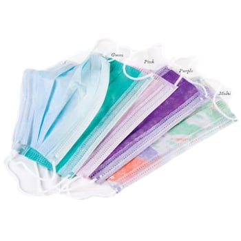 Extra-Safe Sensitive Earloop Mask - Teal, PFE 99.7% at 0.1 micron and BFE 99.5% at 2.7 microns