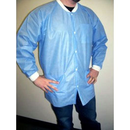 Extra-Safe Jacket - Medical Blue X-Large 10/Pk. Hip-Length, Light-Weight, Breathable