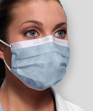 Procedural Earloop Mask - SKY BLUE, High Filtration 98% at 0.1 micron, Fluid Resistant