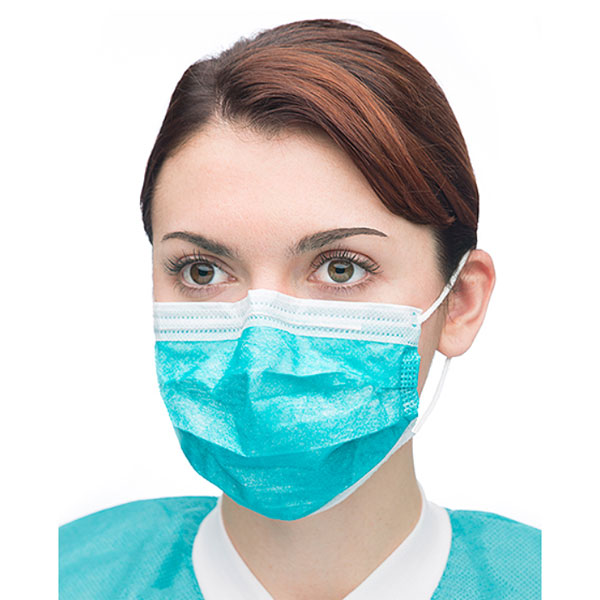 Ultra 3-in-1 Sensitive Ear-Loop Mask - TEAL, 50/Bx. ASTM Level 2. Sensitive and gentle to skin