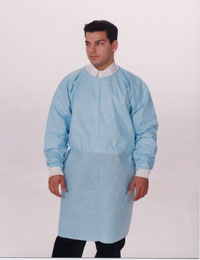 ValuMax Dual-fabric Tie-Back Cover Regular Size Gowns, Latex free, front & sleeves are made