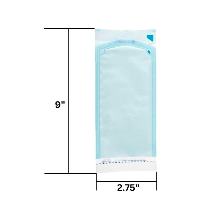 VastMed Sterilization Pouches-2.75x9" with Dual Indicators 200/Box. The pouches features three