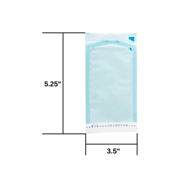 VastMed Sterilization Pouches-3.5x5.25" with Dual Indicators 200/Box. The pouches features three