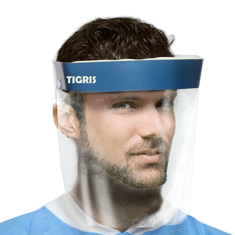TIGRIS AntiFog Disposable Face Shield, 10/Bag. Net32