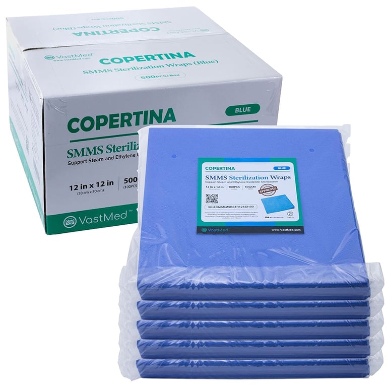 VastMed 12" x 12" SMMS Non-Woven 60g Sterilizatio