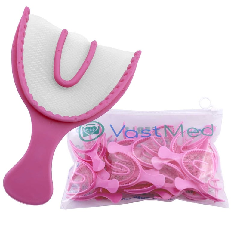 VastMed Disposable Nylon Mesh Triple Bite Registration Tray, Full Arch, Large, 35/Pk