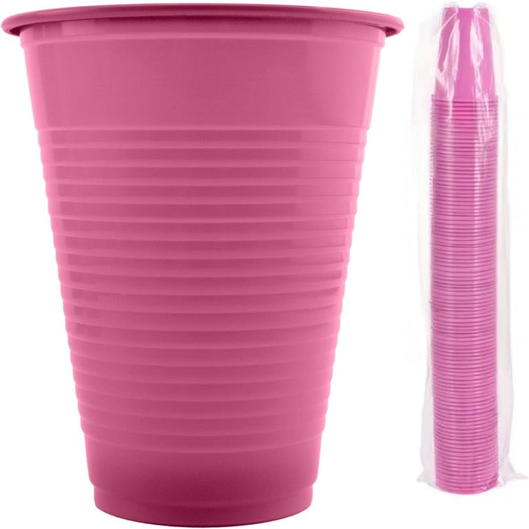 VastMed 5oz Disposable Plastic Dental Cups, Pink, 100/Pk. Made from polypropylene, durable cups