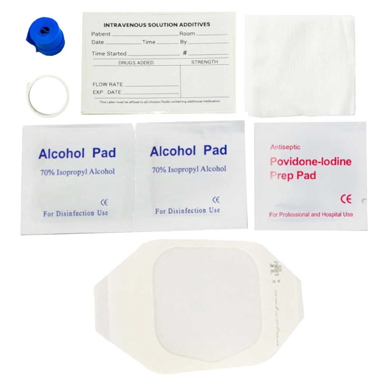 VastMed Complete IV Starter Kit, 50 Kits/Box. Includes: ChloraScrub swab, posi-guard catheter