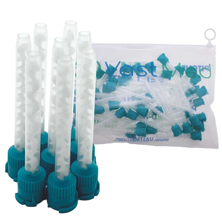 VastMed 6.5mm 1:1 Green Impression Mixing Tips, 50/Pk
