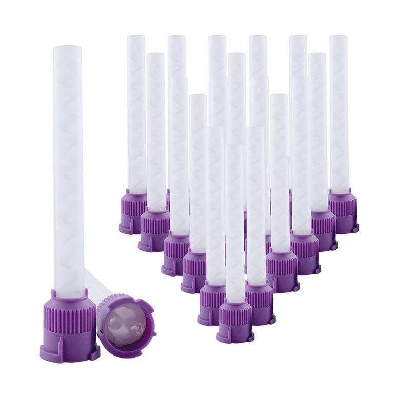 VastMed 1:1 Mixing Tip, 7005, Purple, 50/Pk. Single-use dental mixing tips made from high-quality