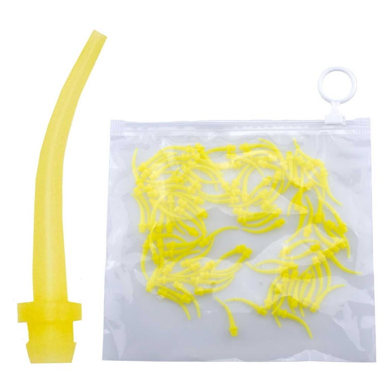 VastMed Intraoral Mixing Tips, Yellow, 100/Pk