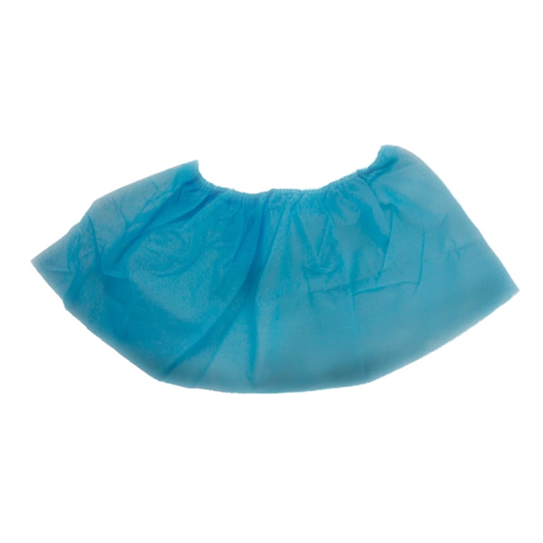VastMed Disposable Non-Woven Shoe Cover, Blue, 100/Bag. Non-woven material