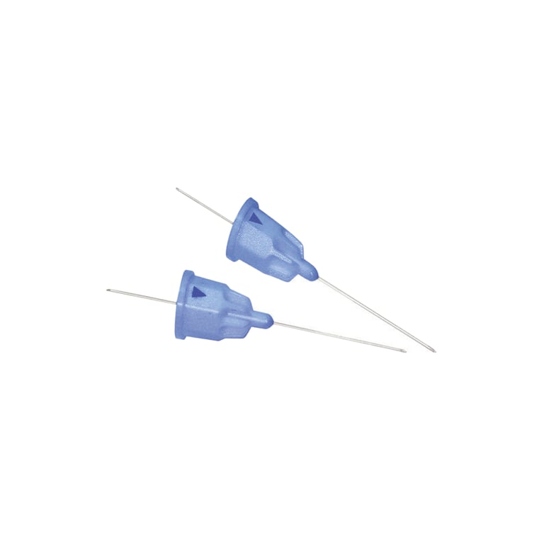 VastMed Plastic Hub Needles 27G Long 100/Bx. These single use dental needles have plastic hubs are