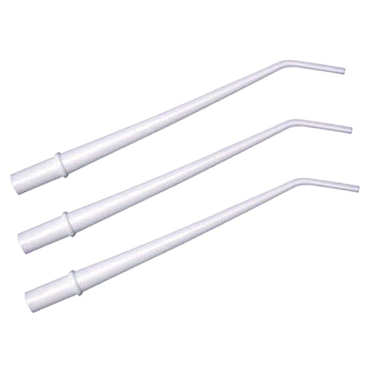 VastMed 1/4" Diameter Surgical Aspirator Tips, Disposable, White, 25 Tips/Bag. Pre-bent