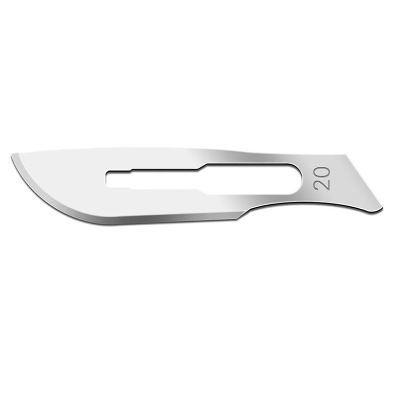 VastMed Stainless Steel Surgical Blade, Sterile, Size #20, Single-use, 100/Box. Features