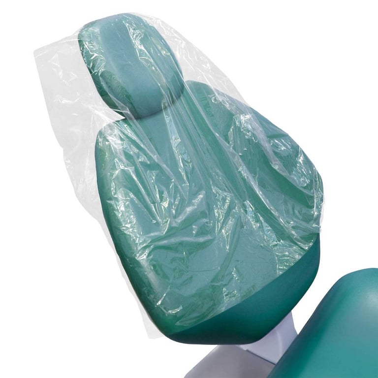 VastMed Half Chair Cover Sleeve, Waterproof, Clear, 225/Pk