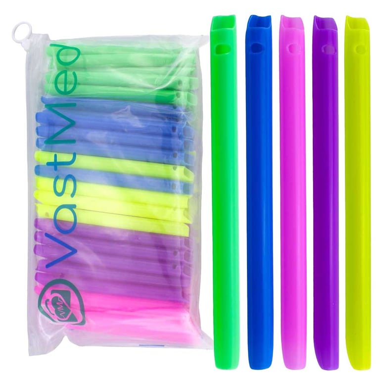 VastMed High Volume Evacuation Tips, Vented, Disposable Plastic, Asst Colors, 100/Pk