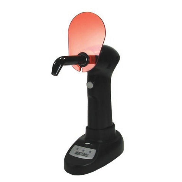Vector LED Turbo Broad-Spectrum Curing Light, Black. Cordless, high-output (2100mW/cm2) curing gun