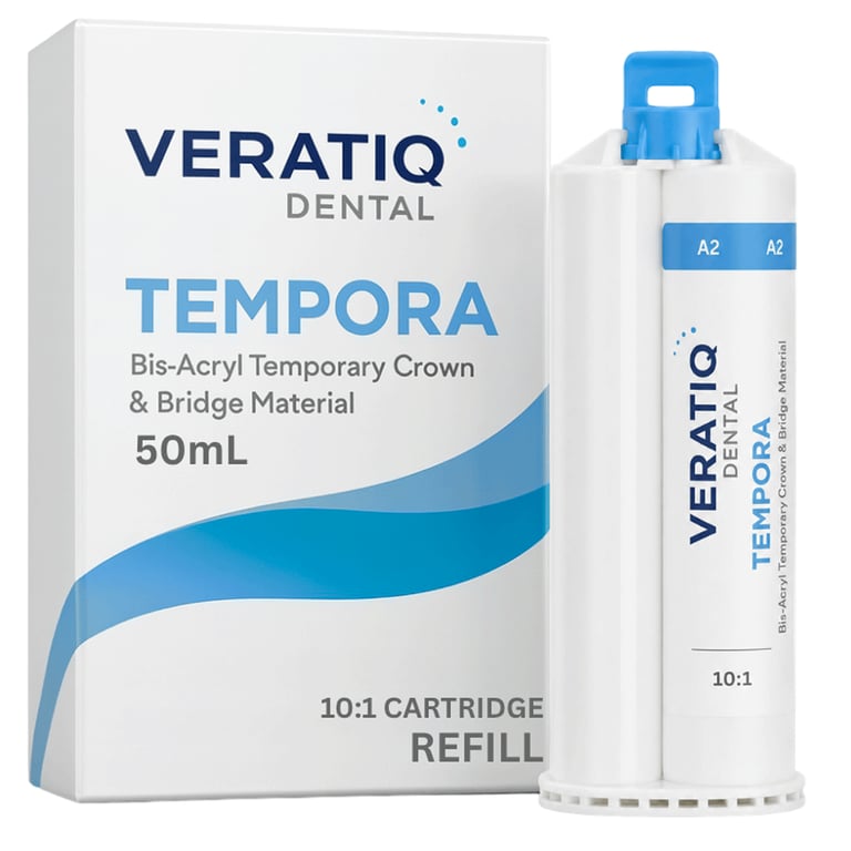Tempora Bis-Acryl Temporary Crown & Bridge Material, 10:1 Automix, Shade A2, 50mL, 1/Pk