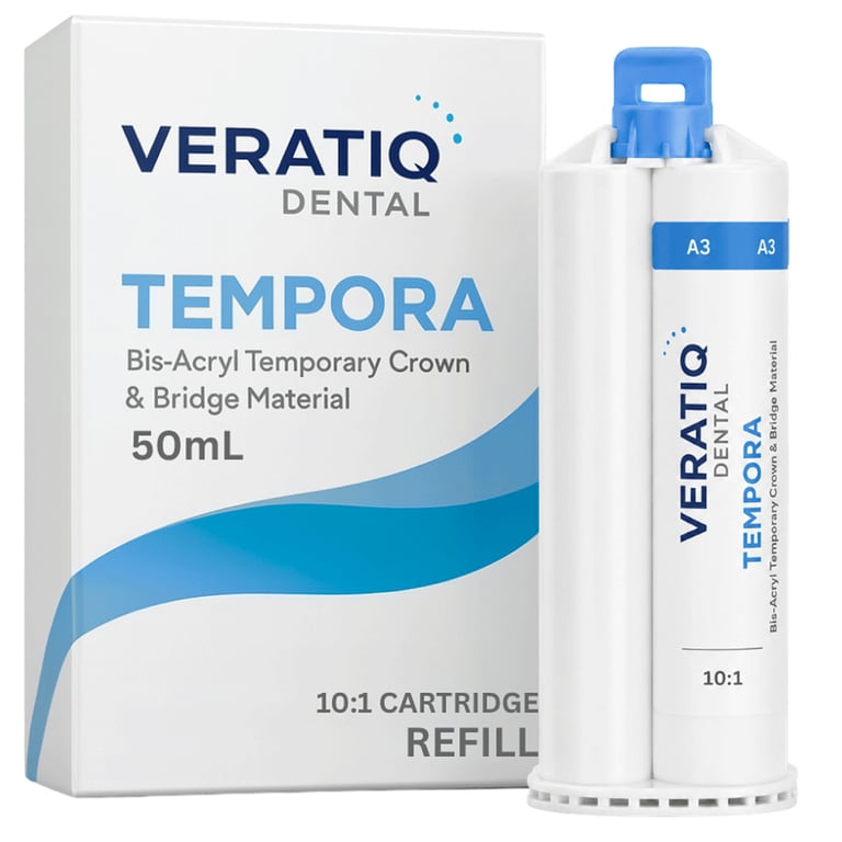 Tempora Bis-Acryl Temporary Crown & Bridge Material, 10:1 Automix, Shade A3, 50mL, 1/Pk