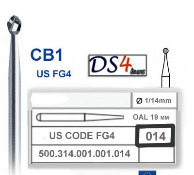 DS4 Burs FG #4 Round Carbide Burs, Pack of 10. Made in Poland