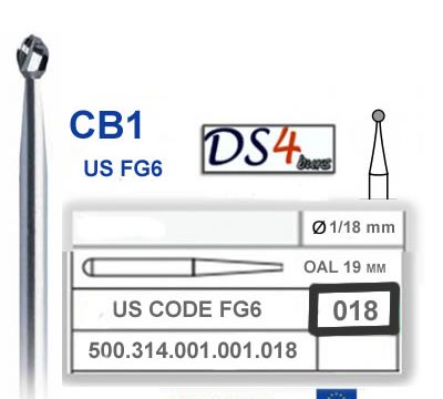 DS4 Burs FG #6 Round Carbide Bur, Pack of 10. Made in Poland