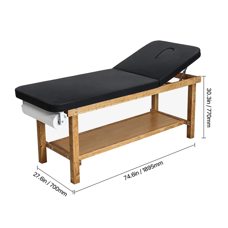 Vevor Sturdy Wooden Frame Medical Exam Table, Sto