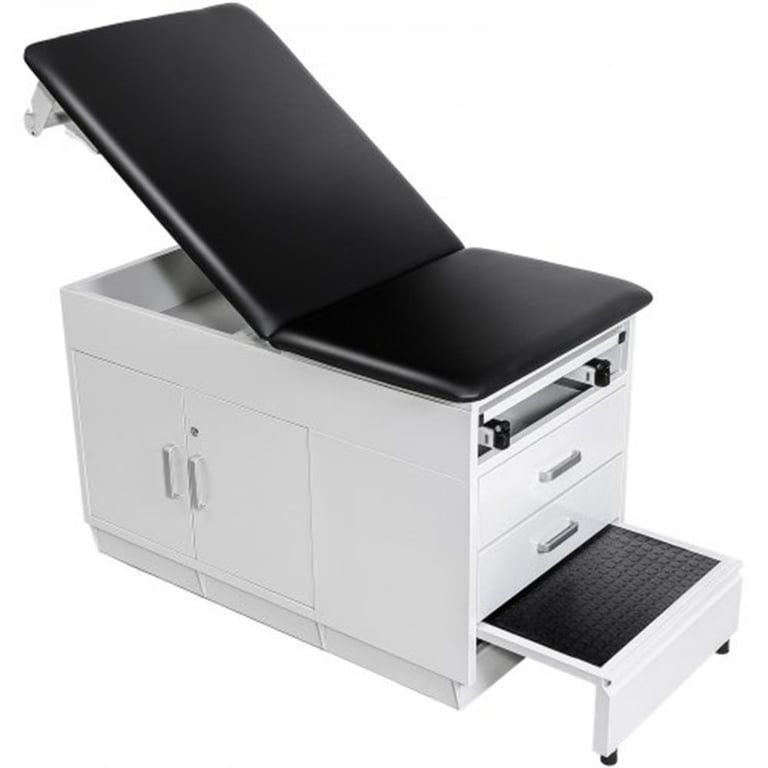 Vevor Steel Frame Medical Exam Table, 2 Drawers, 1 Paper Roll Dispenser, Storage Cabinet, 1/Pk