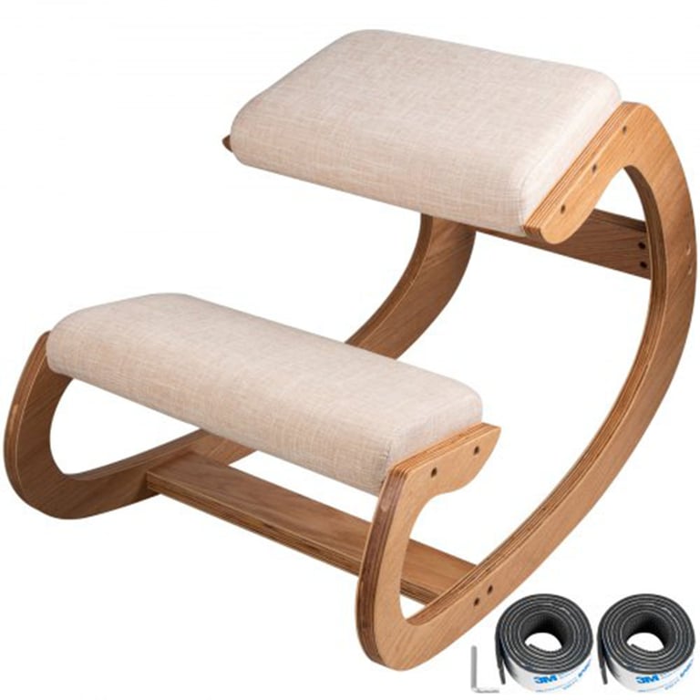 Vevor Birch Wood with Foam Kneeling Chair, Color: White Oak, 1/Pk. Designed to help correct