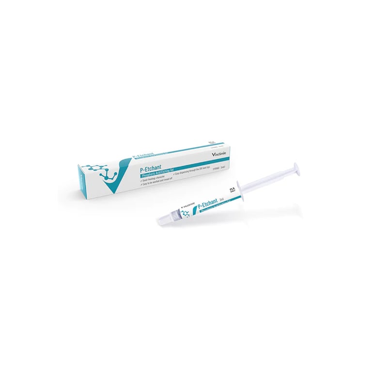 P-Etchant Phosphoric Acid Etching Gel - 3 mL Syringe & 10 Dispensing Tips